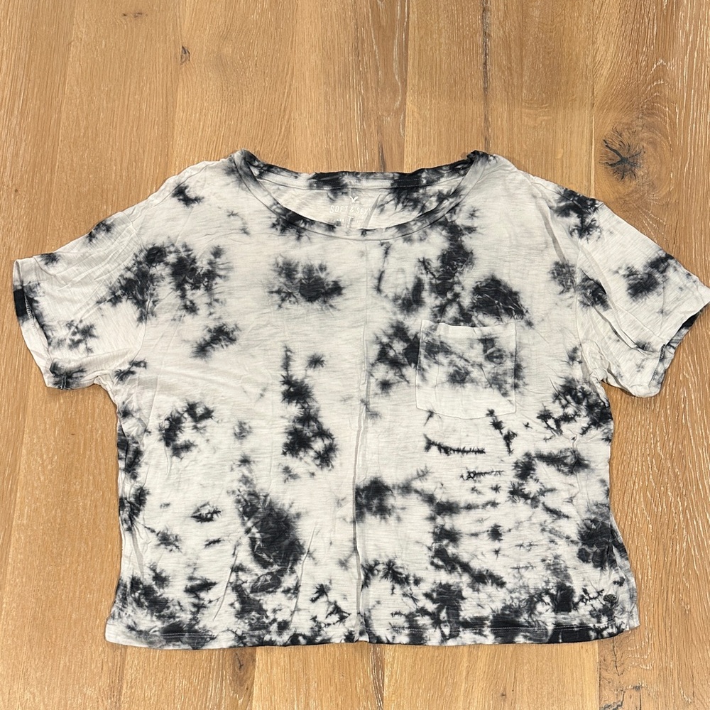 Black and White Tie-Dye T-Shirt